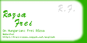 rozsa frei business card
