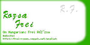 rozsa frei business card